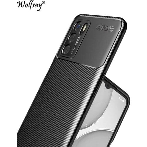 For Oppo A16 Case Bumper Soft Silicone Anti-knock Carbon Fiber Cover For Oppo A16 A15 A12 Case For Oppo A16 A 16 CPH2269 Cover