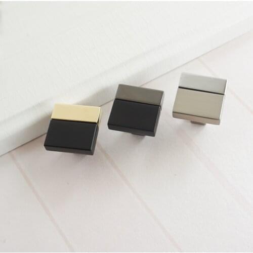 Double-Color Splice Zinc Alloy Furniture Knobs Black Cabinet Dresser Drawer Handle Fashionable new style Furniture Handles Pulls