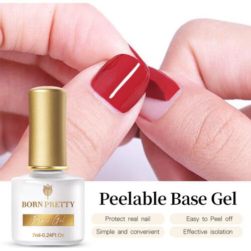 BORN PRETTY Peel Off Base Coat Top Coat Reinforcement Gel Opal Jelly Gel Nail Polish Reinforcement Gel Manicure Hybrid Varnish