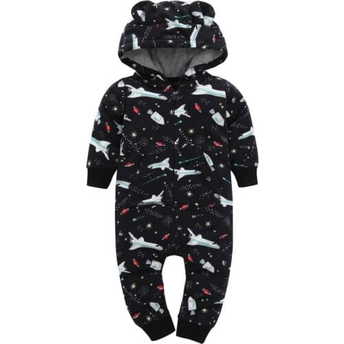Hooded Baby Boys Girls Rompers unisex Newborn Clothing infant Long Sleeve Jumpsuits overalls New born autumn winter costume