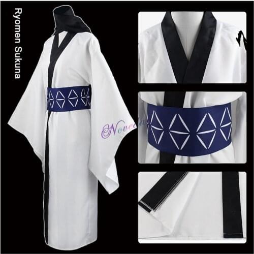 Anime Jujutsu Kaisen Ryomen Sukuna Cosplay Costume Japanese Kimono Women Men Fancy Suit Outfit Halloween Carnival Uniform