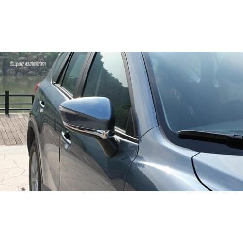 Lapetus Fit For Mazda CX-5 CX 5 2015 2016 ABS Side Rearview Mirror Strip Protector Cover Trim 2 Pcs / Set