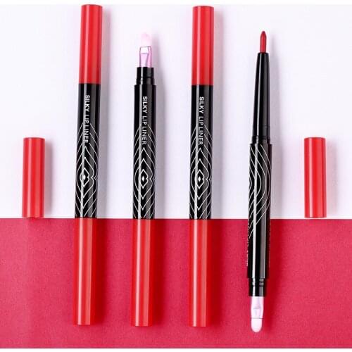 Retro Matte Lipstick Pencil Lip Liner Makeup Contour Tint Sexy Red Matte Lasting Waterproof Moisturizer Lipliner Cosmetics TSLM1