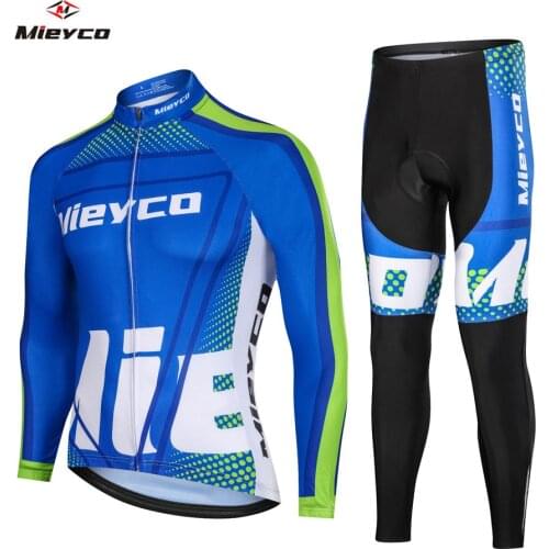 Men Long Sleeves Cycling clothing Jersey Set Cycling Maillot Sport Uniform MTB Bicycle Clothes Tight Jacket Men Cycle Clothes