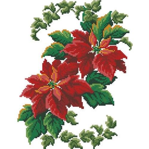 Beadpoint kit Pattern DIY Housewarming Gift idea Beaded Picture PattChristmas Bead Embroidery 11.9”x15.4" flower