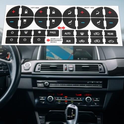 Uxcell Car AC Dash Button Decal Stickers AC Panel Decals 19/21/31 Button for GMC Sierra 3500 HD for Chevrolet Suburban Silverado