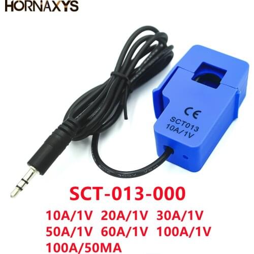 SCT-013-000 10A 20A 30A 50A 60A 100A Non-invasive Split Core Current Transformer AC current sensor