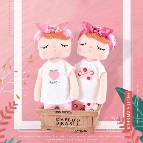 Newest Plush&Stuffed Sweet Rabbit Cute Animals For Kids Toys Angela Doll For Girls Birthday Christmas Gift Fruit Series