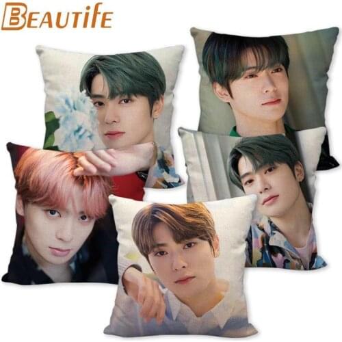 Custom JaeHyun KPOP Pillowcase Wedding Decorative Cotton Linen Pillow Case For Home Pillow Cover 45X45cm One Side