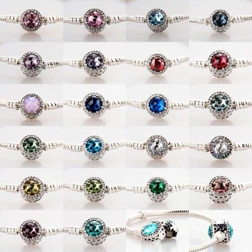 Original Multicolor Openwork Radiant Hearts Clasp Snake Chain Bracelet Bangle Fit 925 Sterling Silver Bead Charm Diy Jewelry