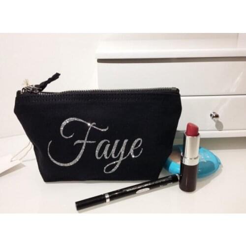Personalized names bridesmaid birthday wedding Gift Make Up Cosmetic Bags new year Gifts for Bridal Party Zipper pouches