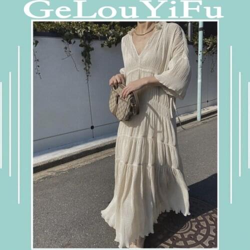 Dress Plus Size Women Floor-length Dress Large Size Dress Long Sleeve Dress Streetwear Women Vintage Dress Beach Dress