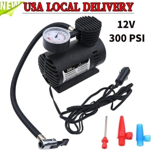Portable Car Accessories Automotive Durable Vehicle Mini Air Compressor 300 PSI Tire Inflator Pump 12V Car Parts