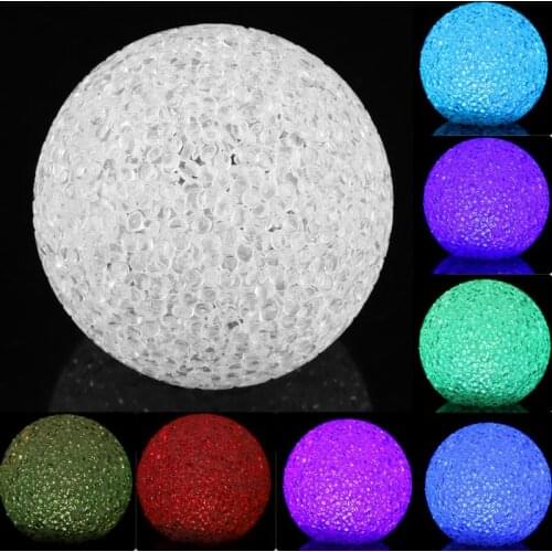 RGB Night Light Multiple Colors Crystal Mini Night Lamp Magic Ball Night Light Stage Effect Lamp Bedroom Decoration Kids Gift