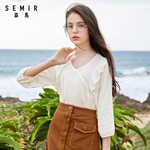Женские белые рубашки Semir China At AliExpress
