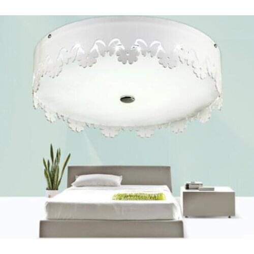 LED Modern Concise Ceiling Lamp Dia41*H11cm Round Acrylic Wrought Iron Dome Light 3*8W Weight 3.15kg For Restaurant Corridor