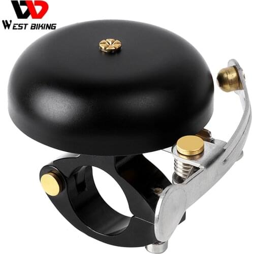 WEST BIKING Bicycle Bell Mountain Road Bike Handlebar Ring Safety Alarm Horn Alloy Bike Accessories Outdoor Cycling Bell Rings
