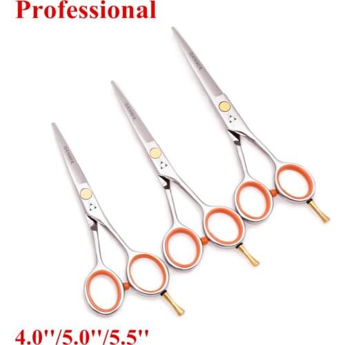 4.0 5.0 5.5 Hair Scissors 440C Japan Steel Professional Hairdressing Scissors Thinning Barber Scissors Set Hair Cut Shears 1017