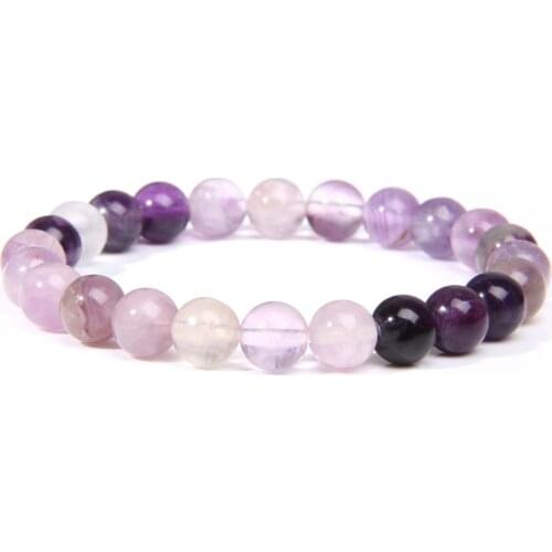 Women Natural purple Amethysts agates stone beads bracelet jewelry for ladies femme purple gem stone bracelet gift wholesale diy