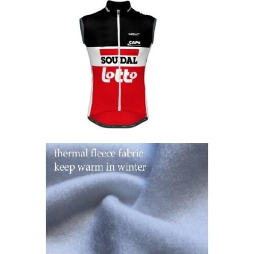WINTER FLEECE THERMAL 2021 LOTTO SOUDAL TEAM ONLY SLEEVLESS VEST CYCLING JERSEY WEAR ROPA CICLISMO SIZE XS-4XL