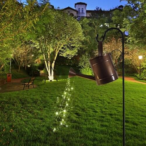Star Shower Garden Art Light Watering Can Lights Solar Waterfall Lights Outdoor Garden Decor LED Lamp Yard Outdoor Decoration