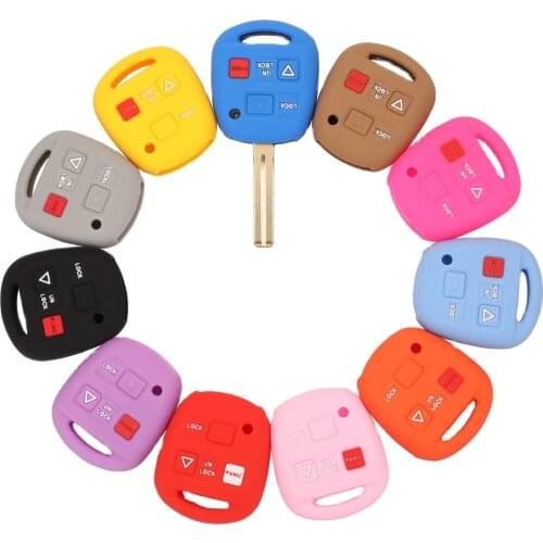 10/30/50pcs Remote Car Key Silicone Cover Case For TOYOTA Avensis Camry Corolla Styling Key Protection Holder 4.9