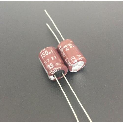 100pcs 150uF 35V NIPPON KY Series 8x11.5mm Low ESR 35V150uF Aluminum Electrolytic Capacitor