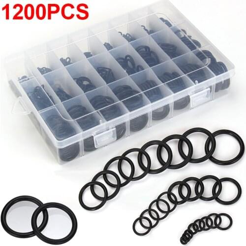 1200pcs/set Nitrile O Rings Nbr Seal Ring Kit 1.5mm 2.4mm 3.1mm Nitrile Rubber O-ring Seal Ring with Plastic Box