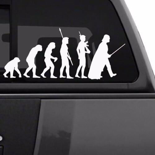 12x28cm Evolution sticker Car Window Bumper Decor unique design Decor T139