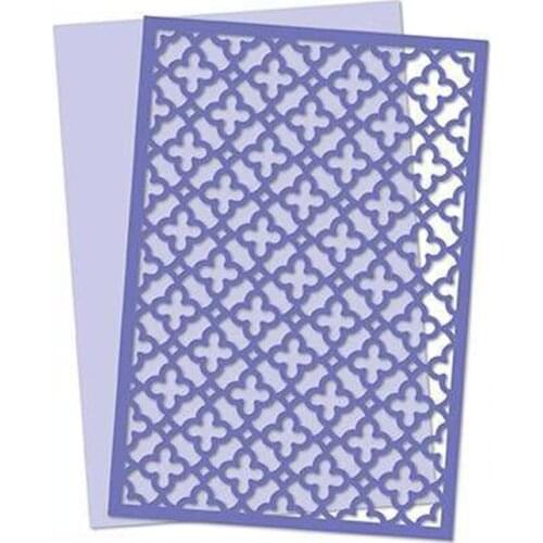 2pcs/Set New Quatrefoil Trellis Rectangle Metal Cutting Dies for DIY Scrapbooking Album Embossing Paper Cards Decorative Crafts
