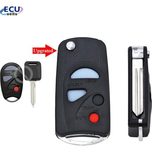 4 Button Modified Folding Remote Key Shell for Nissan Sunny Cefiro A33