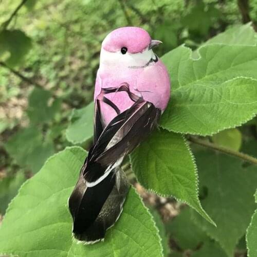 4PCS/7*3.5*3.5CM,Artificial Foam Feathers Birds With Magnet,Emulation Craft Fake Bird For Wedding Table Party Garden Decoration
