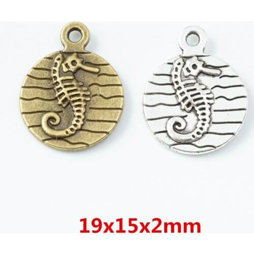 40 pieces of retro metal zinc alloy Seahorse pendant for DIY handmade jewelry necklace making 6751