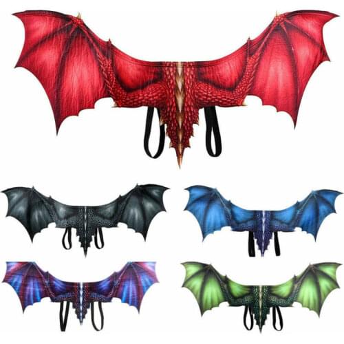 6 Colors Halloween 3D Dragon Wings Carnival Dragon Costume Party Cosplay Wings Prop Decor Mardi Gras Dragon Wings Props Costume