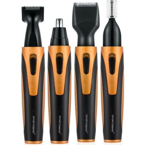 4 in 1 Rechargeable Electric Nose Hair Trimmer Removal Clipper Shaver Machine Beard Eyebrow Beard Ear Trimmer Nose Hair Cutter