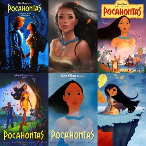 5D DIY Diamond Embroidery Disney Cartoon Pocahontas Full Square Drill Diamond Painting Cross Stitch Handicraft Home Decoration