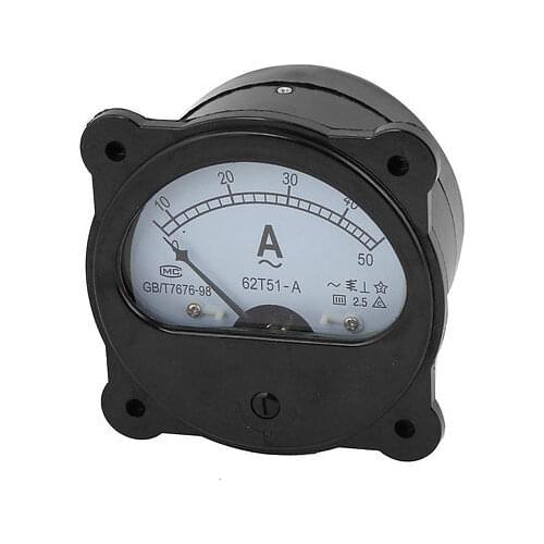 62T51-A Class 2.5 Accuracy AC 0-50A Analog Ammeter Panel Meter
