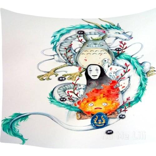 Faceless Totoro Cartoon Cartoon Fantasy Tapestry Art Interior Home Decoration