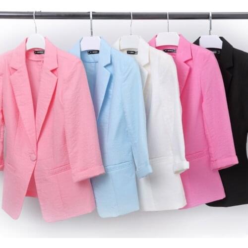 Ladies Black Pink Blazer Feminino 4XL Formal Jacket Suit Womens White Blaser Rosa Female Blue Women Suit Office Ladies Blazer