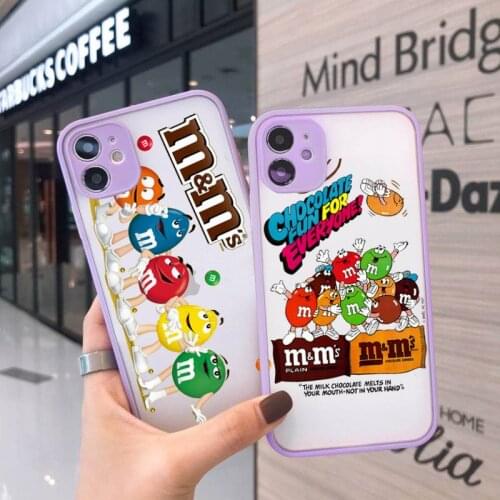M&Ms Chocolate Nutella Bottle Phone Cases Matte Transparent for iPhone 7 8 11 12 s mini pro X XS XR MAX Plus cover funda