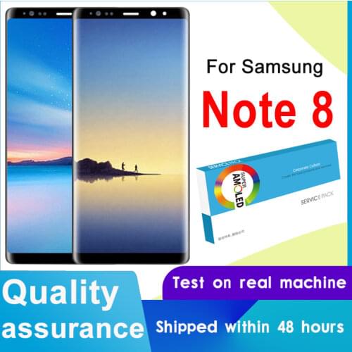 Burn-Shadow BROOWE 6.3'' AMOLED Display For Samsung Galaxy Note 8 N9500 N9500F LCD + Touch Screen Digitizer Assembly