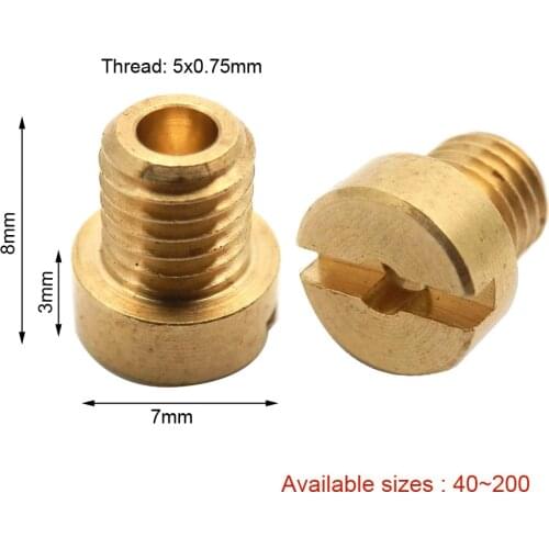Motorcycle Carburetor jet 5mm M5 Idle Main Jet 5x0.75mm for Dellorto Carb JNC Size Size 90-140