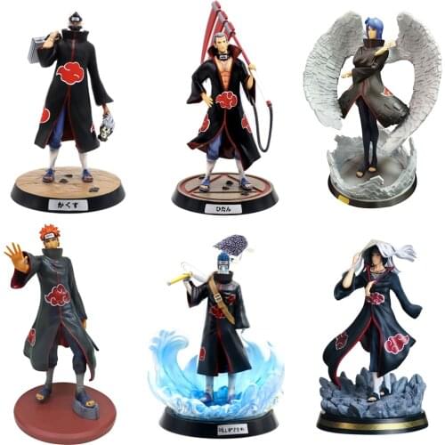 Naruto Shippuden Anime Model Akatsuki Pain Uchiha Itachi Hidan Konan Hoshigaki Kisame Kakuzu GK Figma Action Figure Statue Toy