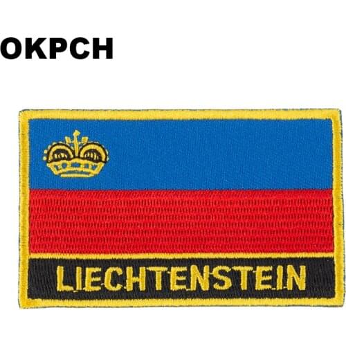 Liechtenstein Flag patches stickers on t-shirts military patch heat transfers PT0106-R