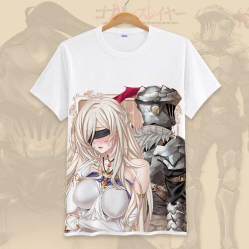 Goblin Slayer Cosplay T Shirt Priestess Summer T-Shirt Japanese Anime Cartoon Top Tee Short Sleeves Halloween Carnival Costume