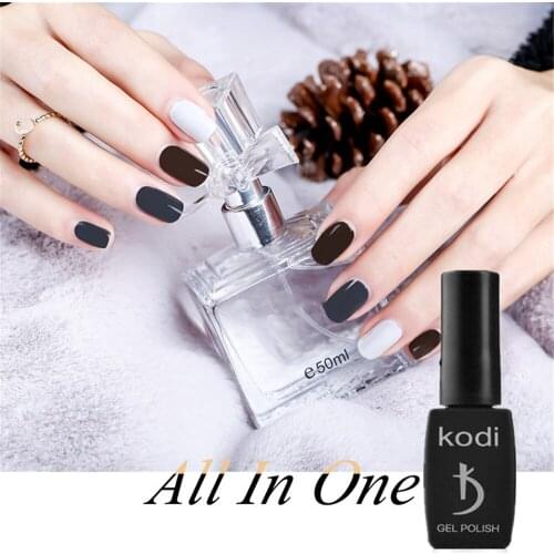 Kodi Gel 12ml Gel Nail Polish Pure Coffee Gray White Nail Art Semi Platium UV LED Lamp Nail Varnishes Base top coat Gel