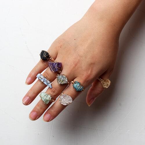 HOBBORN Rings With Crystals