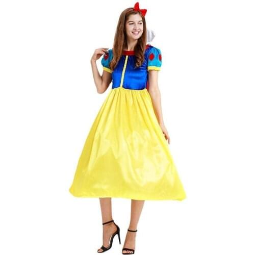 Costume Women Fairy Tale Adult Snow White Dress Ice And Snow Wonderland Stage Costume Cosplay Anime