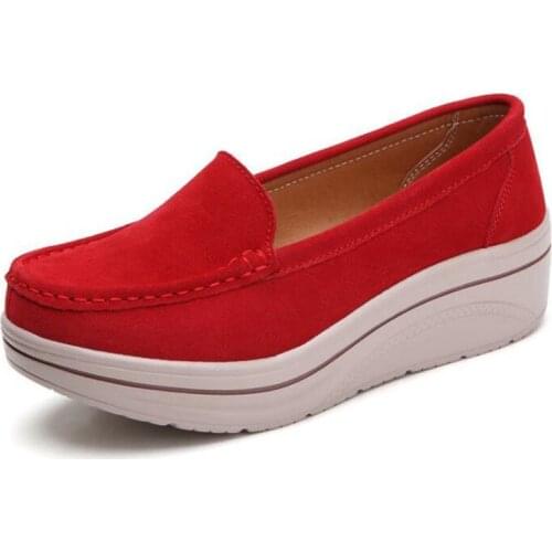 Plus-Size Women Toning Shoe Sneakers Slip-On Height Increasing 5CM Platform Shoes Women Wedge Jumping Shoes Outdoor Sports Shoes