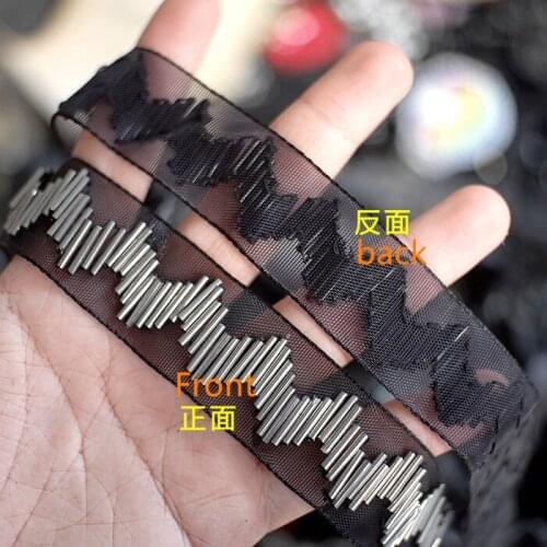 High-grade beaded mesh lace accessories DIY hand-stitched decorative clothing lace belt material lace decoration accessories